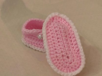 Pink & White Baby Shoes - Image 3