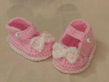 Pink & White Baby Shoes