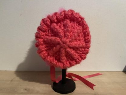 Deep Pink Baby Bonnet - Image 3