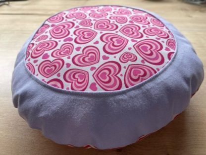 Pink Heart Round Cushion